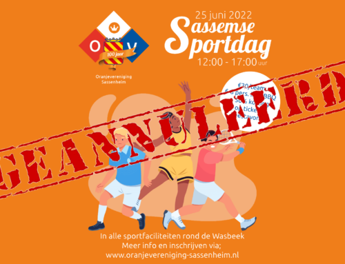 Sportdag geannuleerd